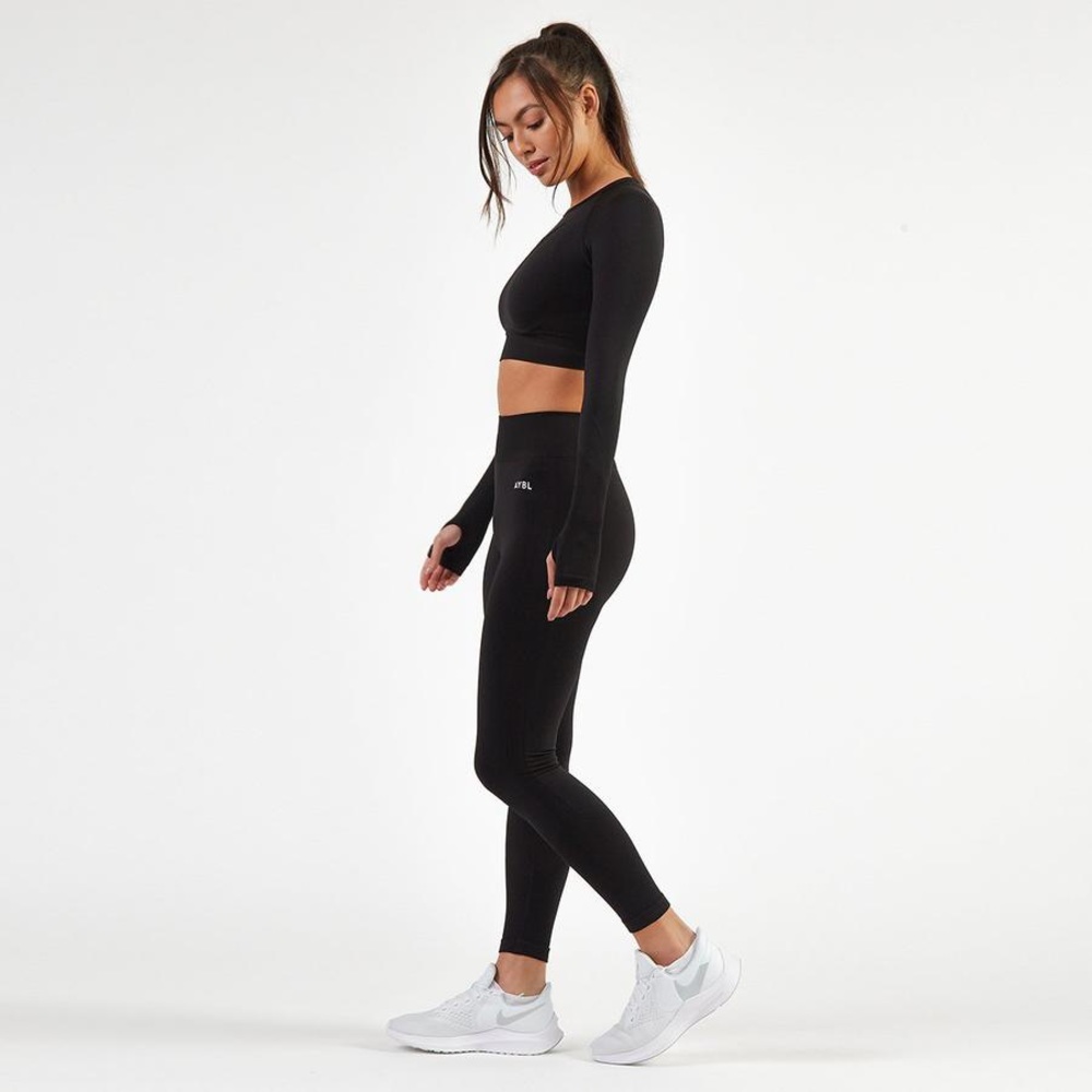 NWOT MOTION SEAMLESS LONG SLEEVE CROP TOP - Picture 6 of 9